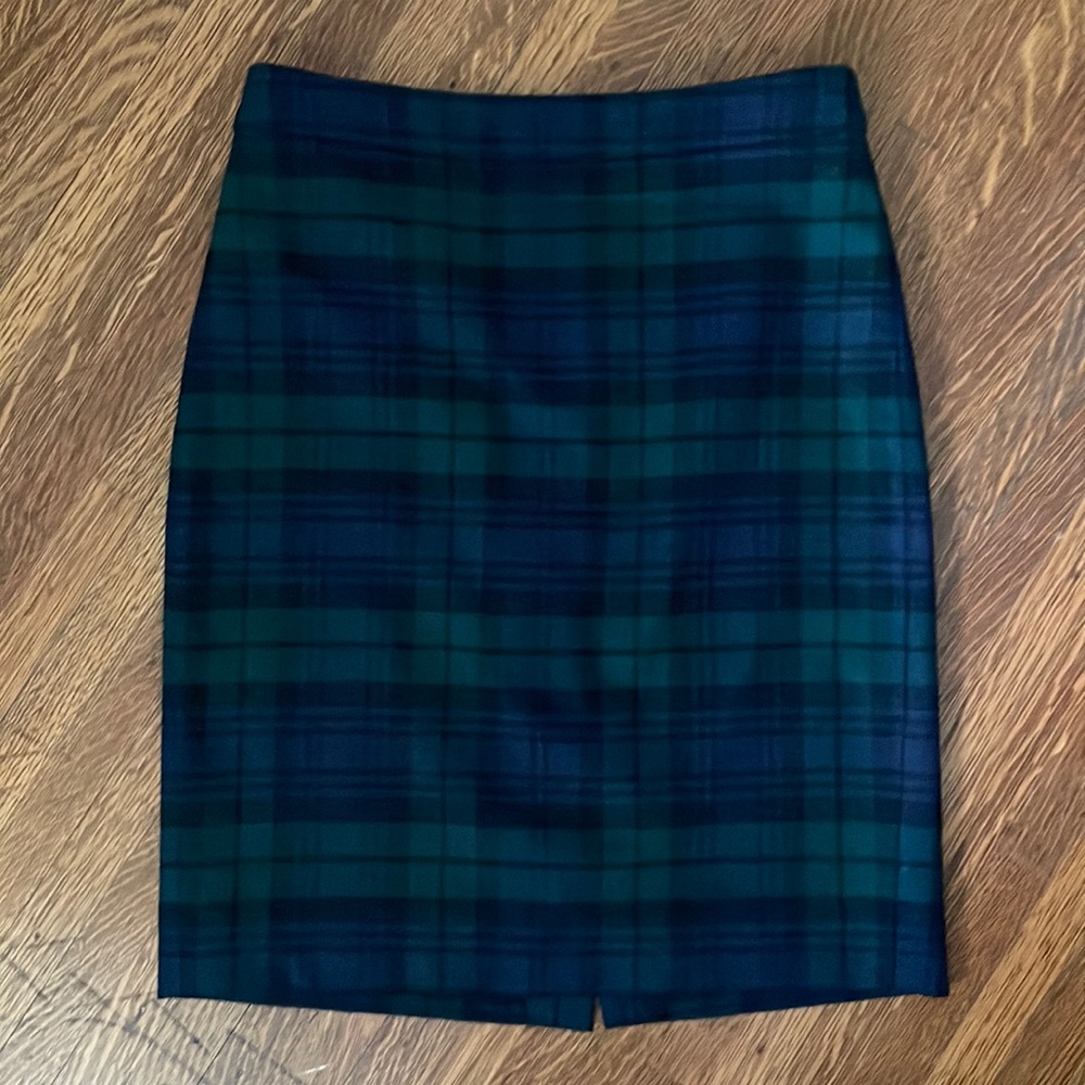 J Crew Factory Plaid Tartan Skirt
